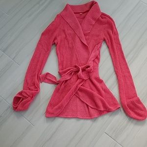 Lululemon pink knit wrap cardigan